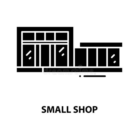 Small Shop Icon, Black Vector Sign with Editable Strokes, Concept ...