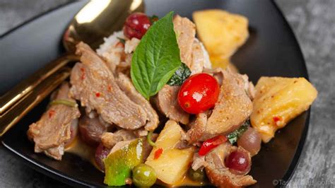 Authentic Thai Red Curry Recipe - Roasted Duck & Pineapple