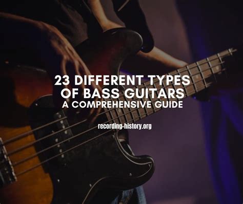 23 Different Types of Bass Guitars: A Comprehensive Guide