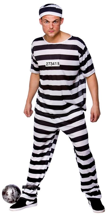 Prison Break Convict Costume | Cops & Robbers Costumes | Mega Fancy Dress