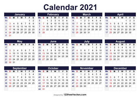 Monthly Calendar By Week Number 2021 https://primepowerllc.com/monthly-calendar-by-week-number ...