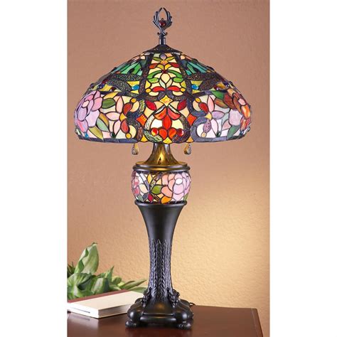 J.J. Peng® Stained Glass Tiffany - style Table Lamp - 179022, Lighting at Sportsman's Guide