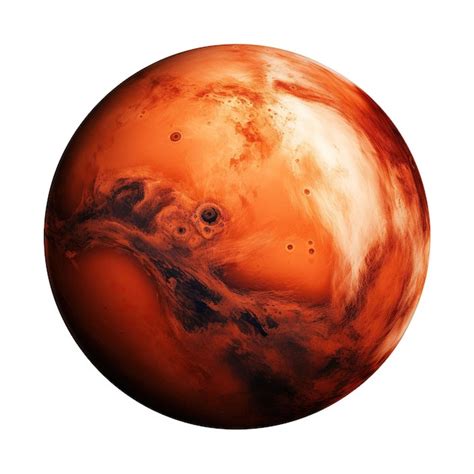 Premium Photo | Mars planet on white background