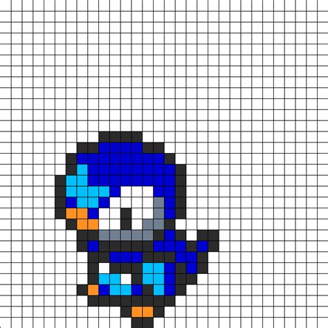 Fuse Bead Piplup Perler Bead Pattern | Bead Sprites | Characters Fuse ...