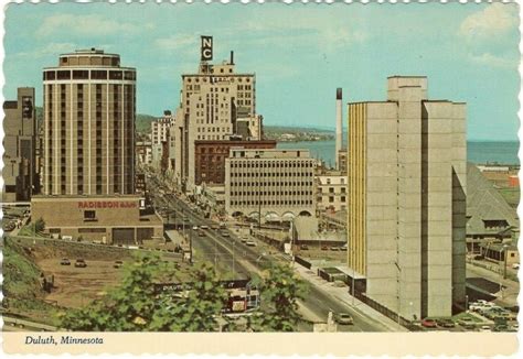 Postcard from Downtown Duluth circa 1975 - Perfect Duluth Day