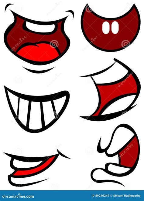 Funny smile mouths stock vector. Illustration of funny - 89240249