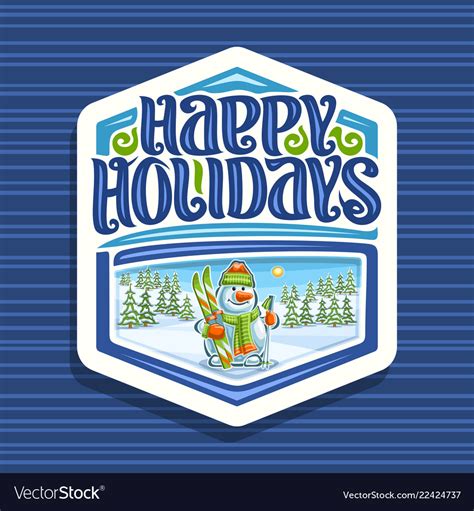 Logo for happy holidays Royalty Free Vector Image