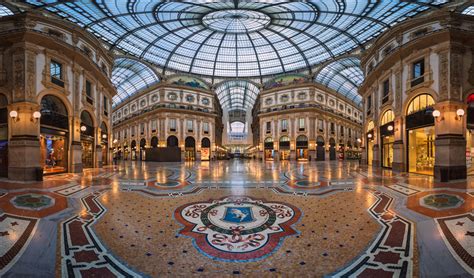 Panorama of Galleria Vittorio Emanuele II, Milan, Italy | Anshar Images