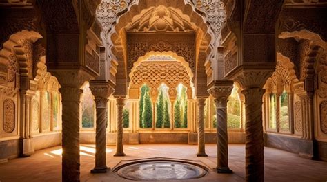 Premium AI Image | The stunning intricacy of Alhambra Palace mosaics