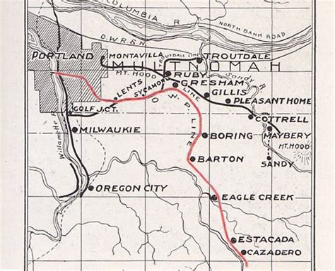 Interurban trolley map | Map, Estacada oregon, Train service