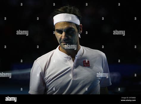 Roger Federer at the Swiss Indoors ATP 500 event in Basel Stock Photo ...