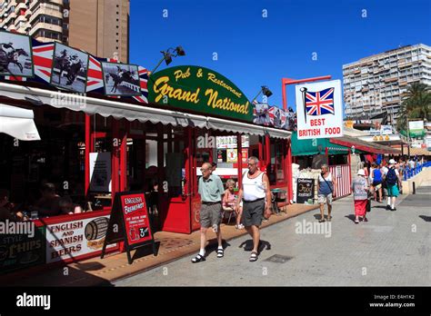 Pubs and Bars in Benidorm resort, Costa Blanca, Valencia Province ...