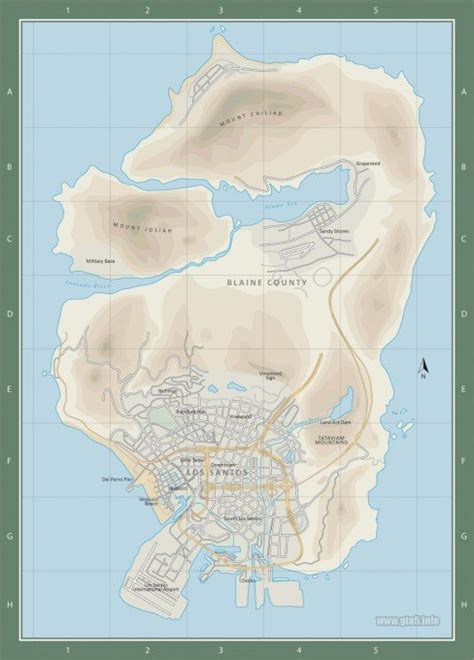 Grand Theft Auto V map - GTA 5 Info