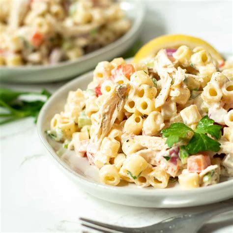 Chicken Macaroni Salad Recipe - Creamy and Flavorful! - Chenée Today