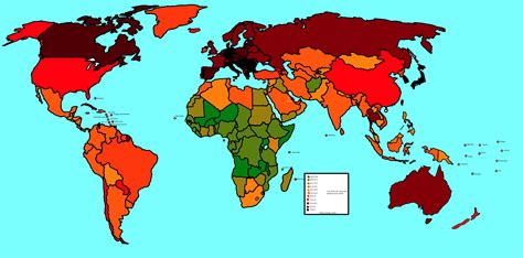 A map showing the birth rates of every country in the world : r/MapPorn