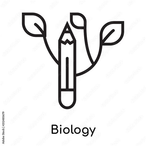 Biology icon vector sign and symbol isolated on white background, Biology logo concept Stock ...