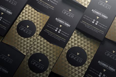 Gold And Black Business Card Template :: Behance