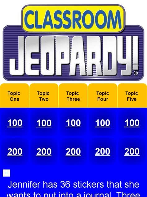 Jeopardy Game | PDF