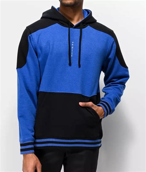 Primitive Moods Contoured Blue & Black Hoodie