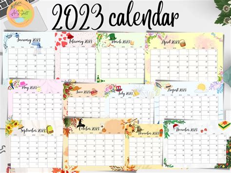 Printable Calendar 2023 Starting Monday 2023 Jan To Dec Calendar - Riset