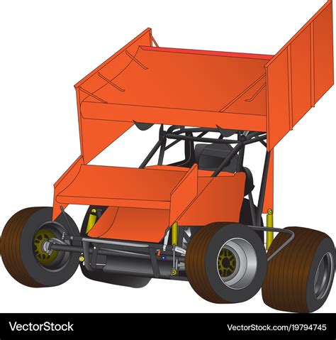 Sprint car Royalty Free Vector Image - VectorStock