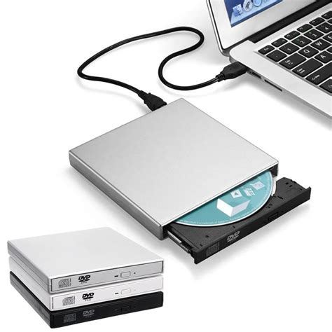S SKYEE External Optical Drive Combo USB 2.0 CD/DVD ROM CD RW Player Burner Slim Portable Reader ...