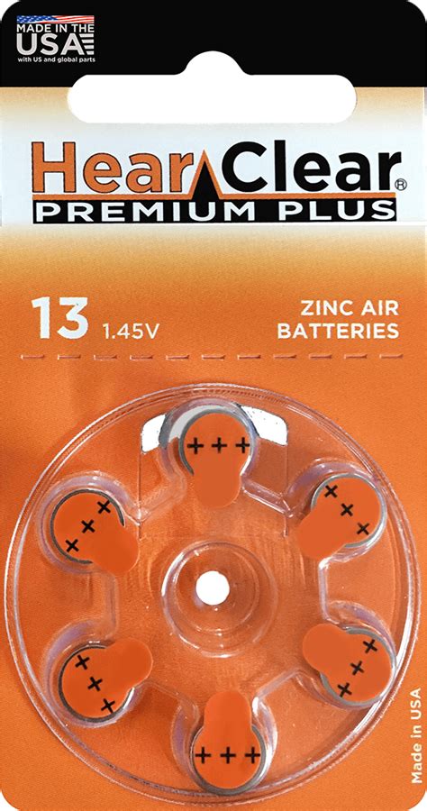 HearClear Hearing Aid Batteries Size 13, PR48 (120 Batteries) - Walmart.com