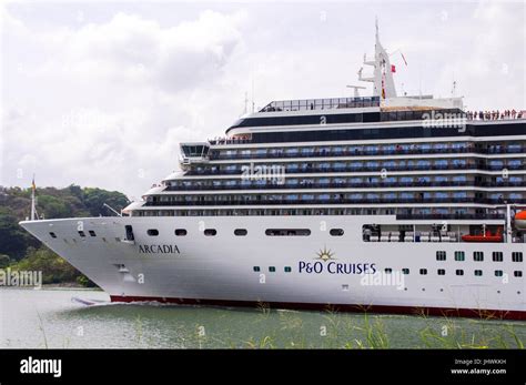 The Arcadia Cruise ship in the Panama Canal Stock Photo - Alamy