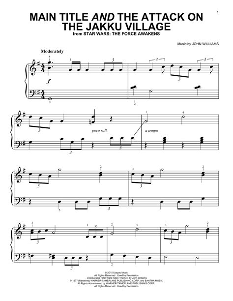 Main Title And The Attack On The Jakku Village | Sheet Music Direct