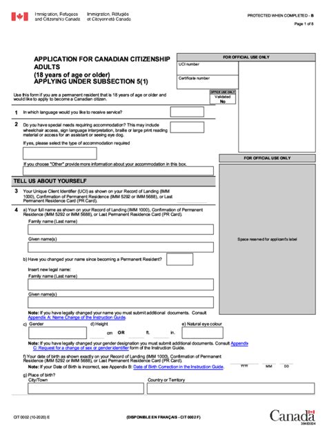 Canada CIT 0002E 2020-2022 - Fill and Sign Printable Template Online ...