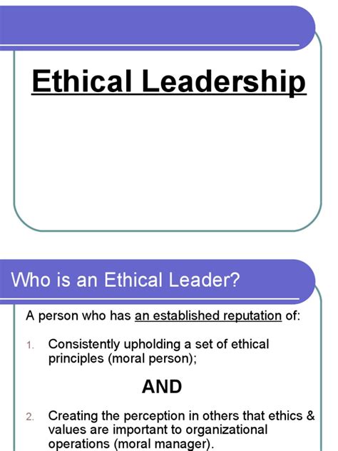 Ethical Leadership | PDF | Leadership | Behavioural Sciences