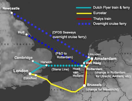 Map Uk To Amsterdam - Direct Map