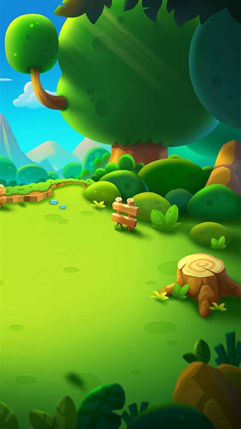 Cartoon H5 Green Background | Game background art, 2d game art, Game concept art