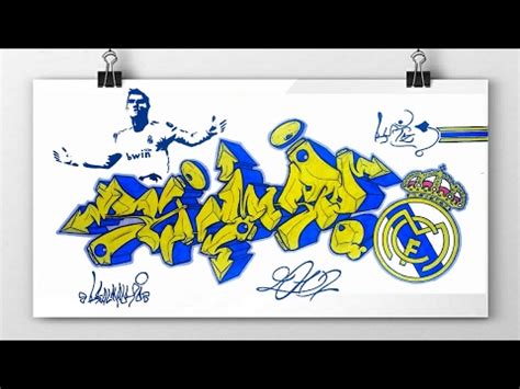 Drawing Real Madrid & CR7! - Graffiti - YouTube