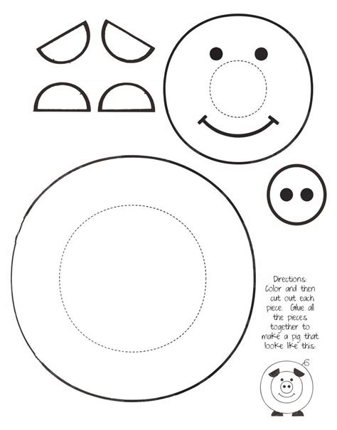 7 Best Printable Crafts For Preschoolers - printablee.com Farm Animal Crafts, Pig Crafts, Farm ...