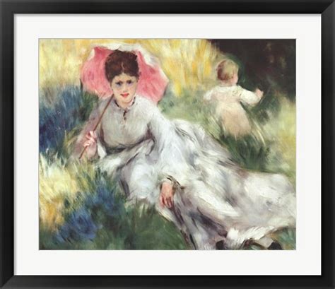 Woman with a Parasol Painting by Pierre-Auguste Renoir at FramedArt.com