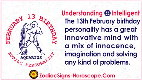 February 13 Zodiac (Aquarius) Horoscope Birthday Personality and Lucky Things