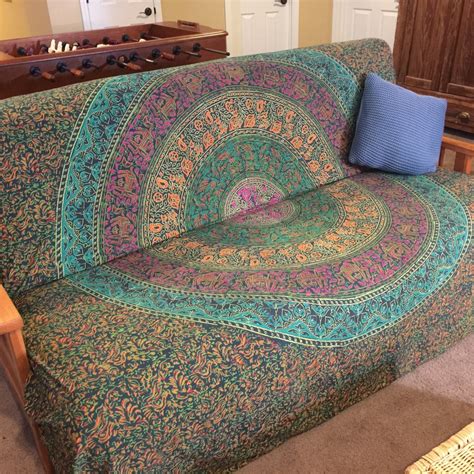 Futon cover with anchor bands dorm decor bohemian print