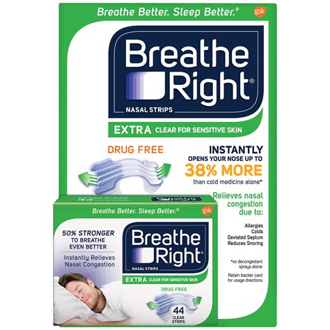 Breathe Right® Extra Nasal Strips 44 ct Box - Walmart.com