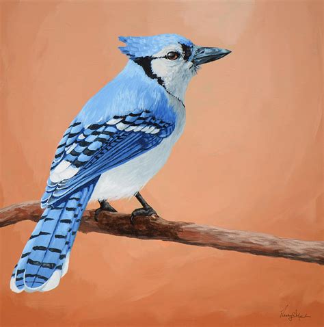 Blue Jay Painting by Lesley Alexander - Pixels