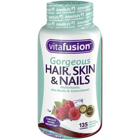 Vitafusion Gorgeous Hair, Skin & Nails Multivitamin Gummy Vitamins ...