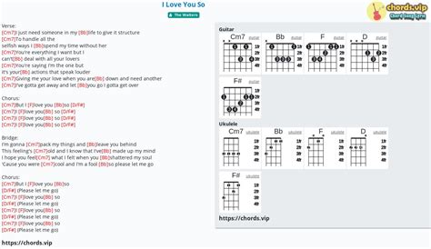 Chord: I Love You So - tab, song lyric, sheet, guitar, ukulele | chords.vip