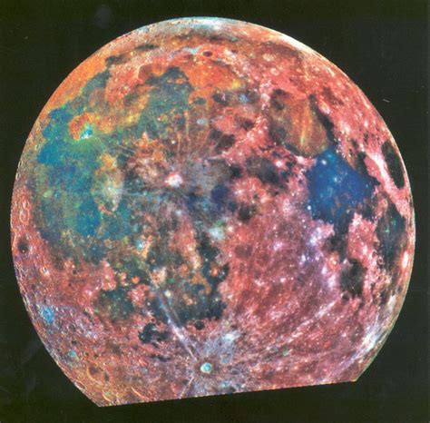 False-Color Image of the Moon from NASA's Galileo Spacecraft