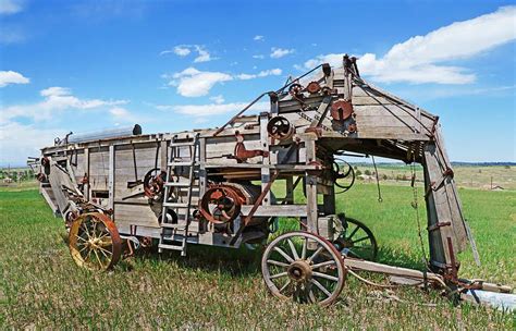 Wooden Threshing Machine | Horse drawn farm equipment | Pinterest | Farming