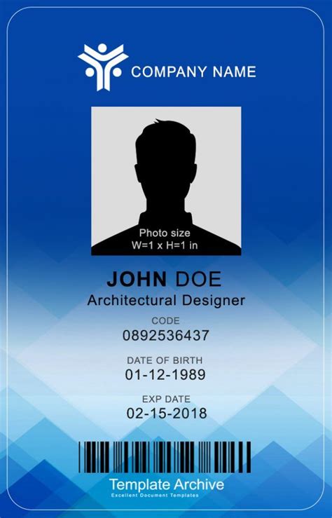 Name Card Template Psd Free Download - Professional Design Template | Id card template, Card ...