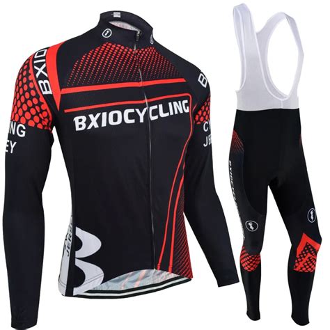 Bxio Winter Thermal Fleece Cycling Clothing Pro Tour Bike Jersey Full ...