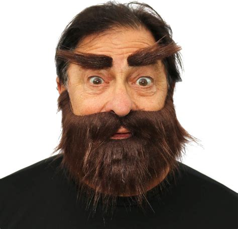 Fake Beard, Msutache, and Eyebrows, Realistic Costume Novelty with Easy ...