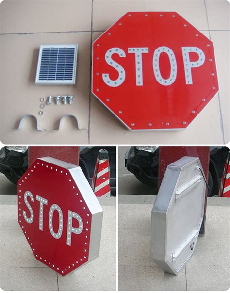 Solar Powered Stop Sign--Nokin Solar Traffic Sign