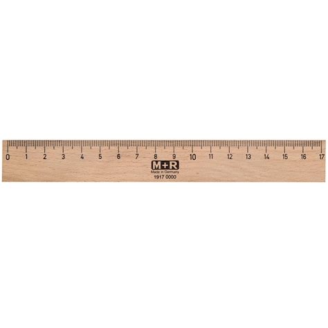 M+R Wooden Ruler 17 cm | Pen Store