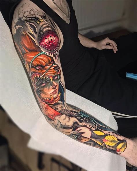 LEGENDARY TATTOO STUDIO on Instagram: Naruto sleeve in progress Done by Isna | Naruto tattoo ...